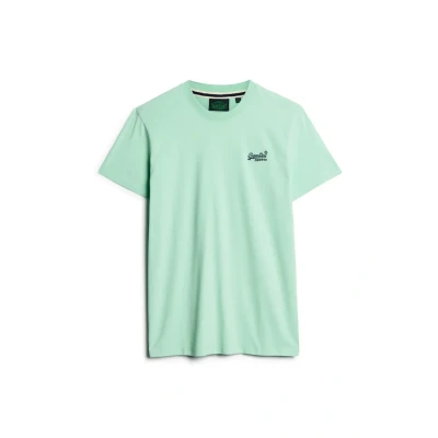 Afbeelding van T shirt Superdry ronde hals groen katoen 56