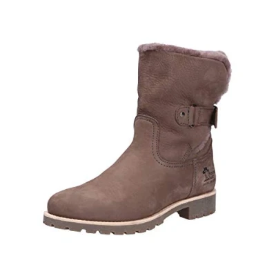 Afbeelding van Panama Jack Felia Igloo Cowboy/Bikerlaarsjes, Dames, Maat: 40, Gris Schaapsleer