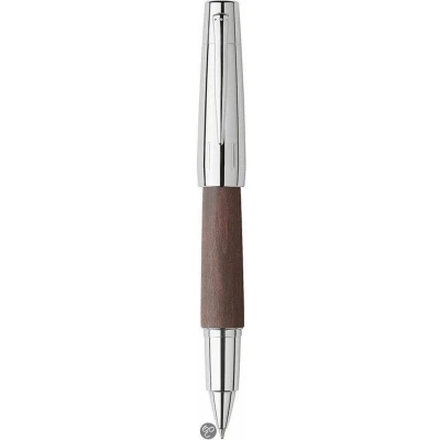 Afbeelding van Faber Castell rollerball E motion chroom donkerbruin perenhout FC 148215