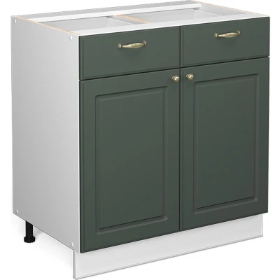 Afbeelding van Vicco Badkamerkast Fame Line, Groen Goud Landhuis/Wit, 80 x 81.6 cm zonder werkblad