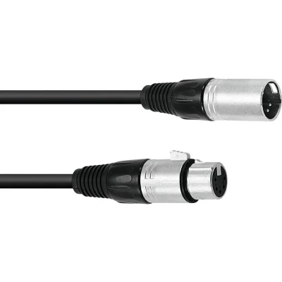 Afbeelding van Omnitronic xlr kabel 5pin 3m bk