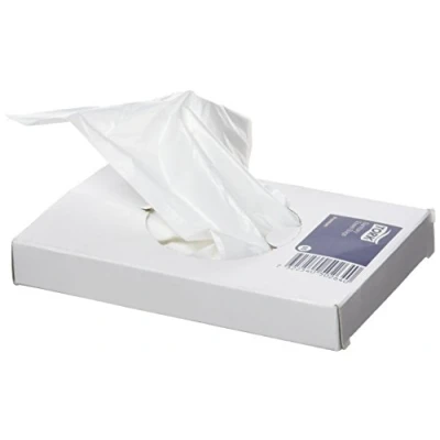 Afbeelding van Tork hygiënezakjes, plastiek, wit, systeem B5, doos van 25 stuks toilethygiëne