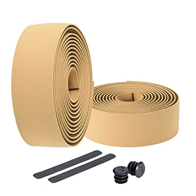 Image de BBB Cycling ruban de guidon vélo antidérapant et absorbant les chocs pour VTT, route urbain avec adhésif bouchons RaceRibbon BHT 01, 200 x 3 cm