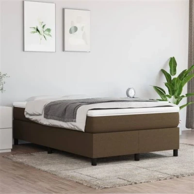 Image de vidaXL Sommier à lattes de lit avec matelas Marron foncé 120x200 cm