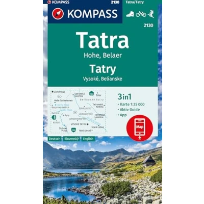 Afbeelding van KOMPASS Wanderkarte 2130 Tatra Hohe, Belaer / Tatry, Vysoké, Belianske 1:25.000