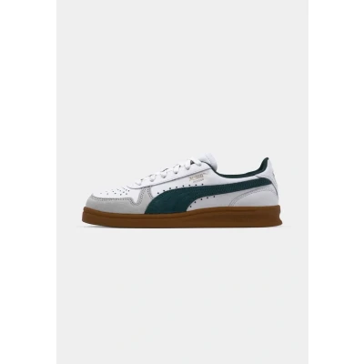 Afbeelding van Puma Indoor Unisex Sneakers laag, Maat: 42, White/dark myrtle/gum Leer