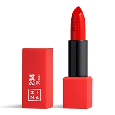 Image de 3INA MAKEUP Vegan The Lipstick 234 Rouge Mat Léger à Lèvre Texture Crémeuse Lèvres Couleur Ultra Pigmentée Boîtier magnétique Parfum vanille Cruelty Free