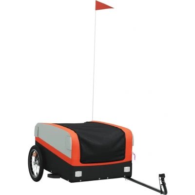 Afbeelding van Fietstrailer 45 kg ijzer zwart en oranje