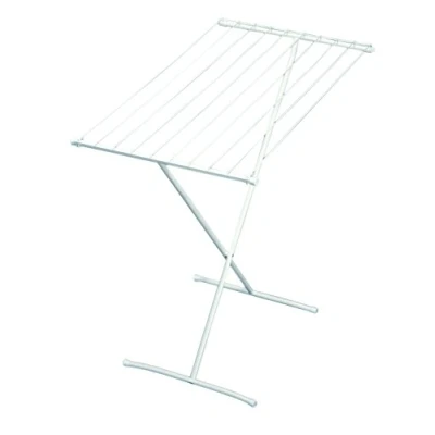 Afbeelding van Bo Camp Droogrek Compact Staal Schaarmodel Wit 9 Meter