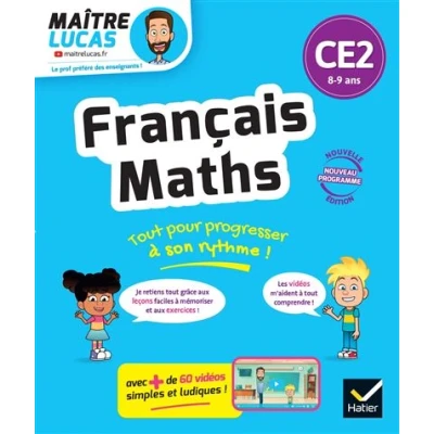 Image de Français et Maths CE2 Nouveau programme Cahier de soutien avec des vidéos