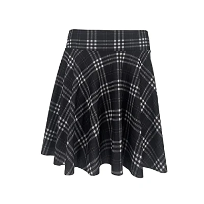 Afbeelding van JOPHY &amp; CO. Veelzijdige geplooide midi rok met elastische taille (cod. 7089), Schots zwart