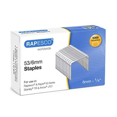 Afbeelding van Rapesco 0749 nietjes, verzinkt, 53/6 mm, 5000 stuks