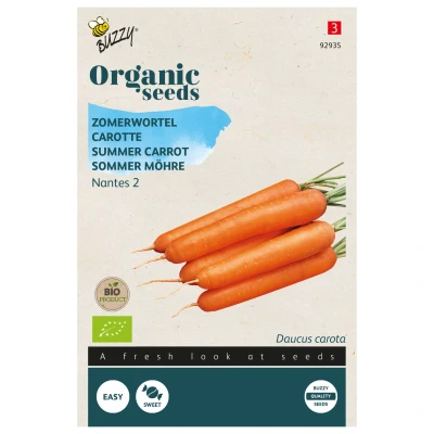 Afbeelding van Organic Zomerwortelen Nantes 2 (Skal 14725) Buzzy