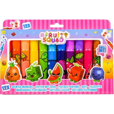 Afbeelding van Canenco Fruity Squad Stiften Super Brede Punt met Geur, 12st.
