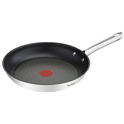 Afbeelding van Tefal Duetto Pan 24 cm, gemakkelijk te reinigen, veilige antiaanbaklaag, temperatuurweergave, gezond koken, keukenhulp van roestvrij staal, inductie A7040463
