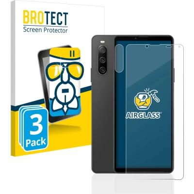 Afbeelding van BROTECT Screenprotector voor Sony Xperia 10 IV (Voor+Camera) Folie Beschermfolie Beschermglas transparant (3 Stuks)