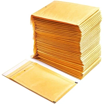 Afbeelding van Ofituria Enveloppen met noppenfolie, binnenin, polyethyleen, bruin, verzendtassen capaciteit voor documenten (20 enveloppen, 120 x 220 mm)
