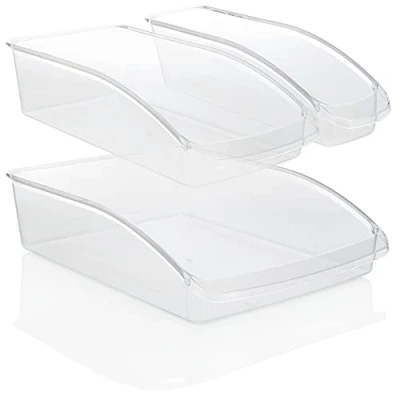 Afbeelding van Moderne 3 delige Koelkast Organizer Set Opbergdozen voor keukenkast Systeem met Containers