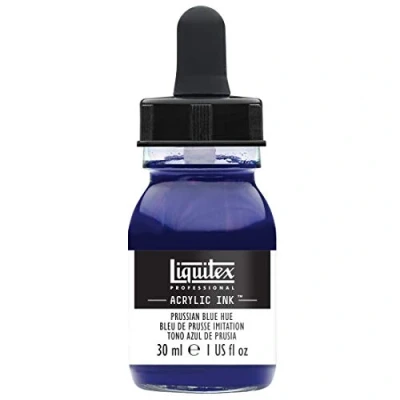 Image de Liquitex Professional Encre Acrylique Flacon Avec Pipette 30 ml Bleu De Prusse Imitation
