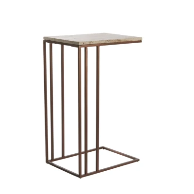 Afbeelding van Light &amp; Living Bijzettafel Roshan Bruin 41x31x66cm Modern