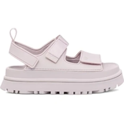 Afbeelding van UGG Goldenglow Sandalen met plateauzool, Dames, Maat: 39, Bay fog Kunststof/ textiel