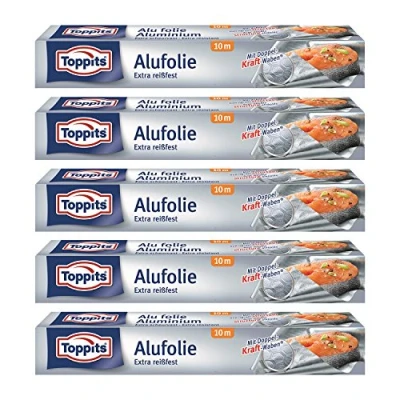 Afbeelding van Toppits 5 x aluminiumfolie dubbele sterkte (10 m 29,5 cm), 10