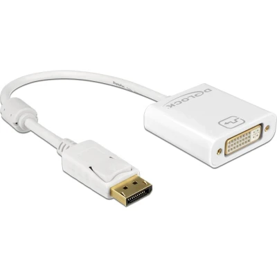 Afbeelding van DeLOCK premium DisplayPort naar DVI adapter DP1.2 (1920 x 1200) / wit 0,20 meter