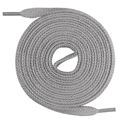 Afbeelding van Mount Swiss© Premium veters, 1 paar platte 100% katoen, scheurvast, breedte 7 mm, lengte 45 200 cm, grijs.