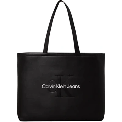 Afbeelding van Calvin Klein Jeans Sculpted SLIM TOTE MONO Shopper, Dames, Maat: One Size, Black/neutral