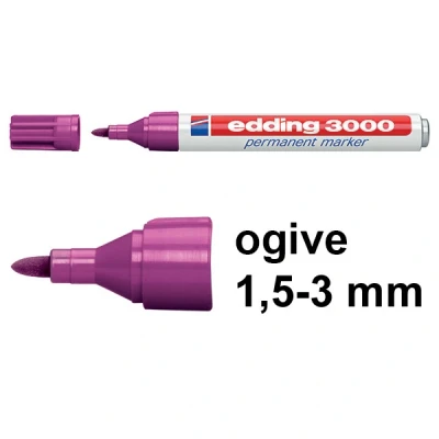 Image de Edding 3000 marqueur permanent (1,5 3 mm ogive) magenta