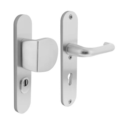 Afbeelding van Intersteel veiligheidsbeslag skg*** greep/kruk profielcilinder 72 mm aluminium
