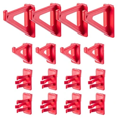 Afbeelding van KADAX 16 stuks gereedschapswandhaken, PP kunststof geperforeerde wandhaken, gereedschapshaken, gereedschapshouder, garage, keuken, werkplaats