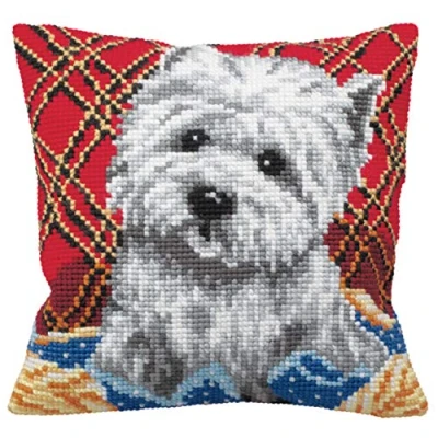 Afbeelding van Kussen borduurpakket Westie Collection d&#039;Art