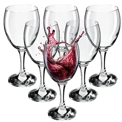 Afbeelding van KADAX wijnglazen, elegante en hoogwaardige rode witte lange stijl, wijnglazen (6 x 340 ml, voor wijn)