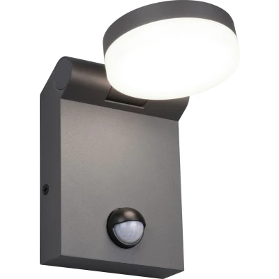 Afbeelding van TRIO ADOUR Wandlamp Antraciet incl. 1x SMD 7,5W Aanspasbaare lichtkleur Bewegingssensor Buitenverlichting IP44