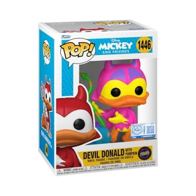 Afbeelding van Funko Pop ! Disney : Devil Donald Duck Probabilité de 1/6 pour la variante Chase Figurine en vinyle collection Idée cadeau Produit officiel Jouets enfants et adultes TV Fans