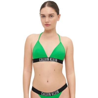 Afbeelding van Calvin Klein Swimwear Triangle Bikinitop, Dames, Maat: XL, Blossom green