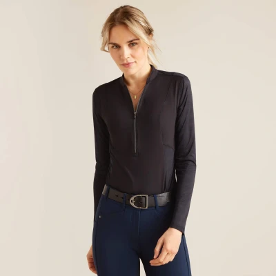 Image de Ariat Base Layer Breathe 1/4 Rermeture Éclair Noir L