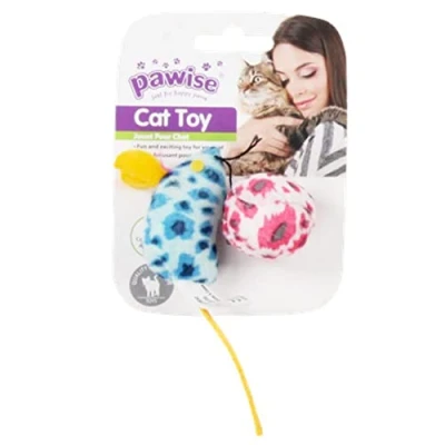 Afbeelding van Pawise Cat Toy Mice &amp; Ball Speelgoed voor katten Kattenspeelgoed Kattenspeeltjes