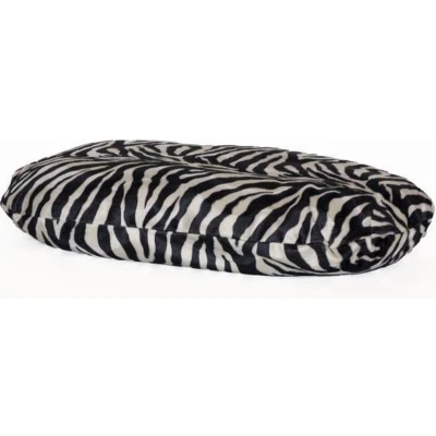 Afbeelding van Hondenkussen Ovaal zebra zwart/wit 65x45x15 cm Polyestervezels