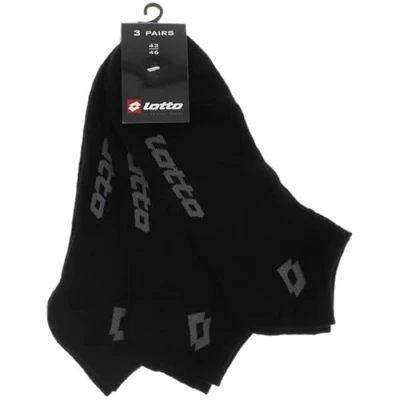 Afbeelding van Lotto 3 Paar Sneakersokken Sport sokken Zwart Maat 39/42 Unisex