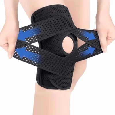 Afbeelding van TOEECY Orthopedische kniebrace, verstelbare spalk, zijstabilisatoren, kniebeschermers, orthopedisch, verstelbaar, ondersteuning voor meniscus ligamenten, artritisrol, pijnverlichting