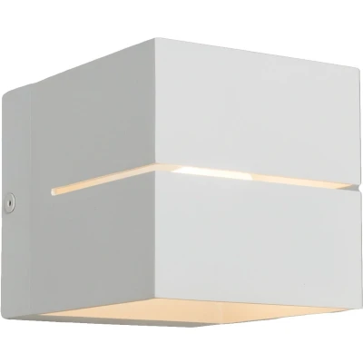 Afbeelding van QAZQA Moderne wandlamp wit 9,7 cm Transfer Groove