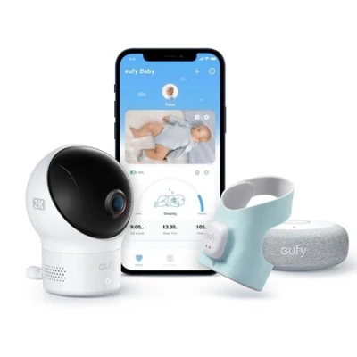 Afbeelding van eufy Baby S340 Smart Sock Babyfoon 2.4 GHz Wi Fi Houd slaappatronen, dutjes, hartslag en bloedzuurstof bij Voor kinderen van 0 tot 18 maanden.