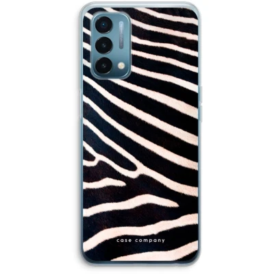 Afbeelding van Case Company® hoesje geschikt voor OnePlus Nord N200 5G Zebra Soft Cover Telefoonhoesje Bescherming aan alle Kanten en Schermrand