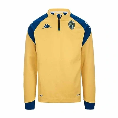 Afbeelding van Kappa AS Monaco Training Swear Player Fanartikel, Heren, Maat: XL, Yellow mustard/blue darkness