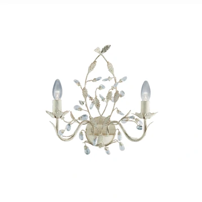 Afbeelding van Searchlight Almandite Wandverlichting Met Trekschakelaar 37 X 40 Cm Crème Goud