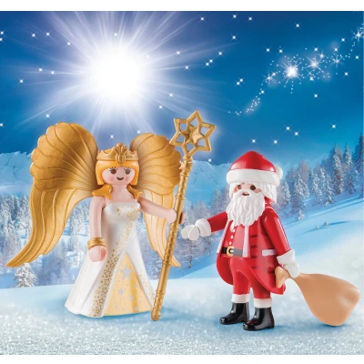 Afbeelding van PLAYMOBIL DuoPack Kerstman en kerstengel 9498