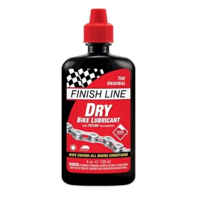 Afbeelding van Finish Line Dry Lube Fietsketting smeermiddel met keramische technologie, 120 ml, knijpfles, zwart