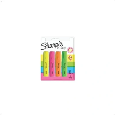 Afbeelding van Sharpie Fluo XL markeerstiften Beitelpunt Diverse fluorescerende kleuren 4 stuks